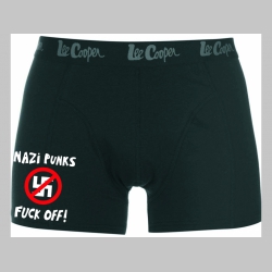 Nazi Punks Fuck Off čierne trenírky BOXER s tlačeným logom,  top kvalita 95%bavlna 5%elastan